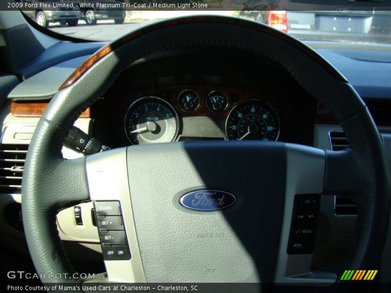 White Platinum Tri-Coat / Medium Light Stone 2009 Ford Flex Limited