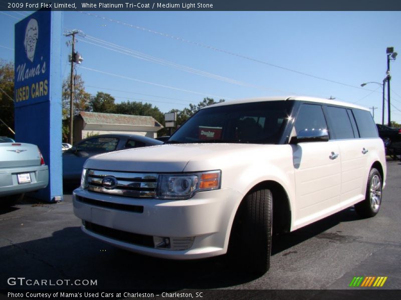 White Platinum Tri-Coat / Medium Light Stone 2009 Ford Flex Limited