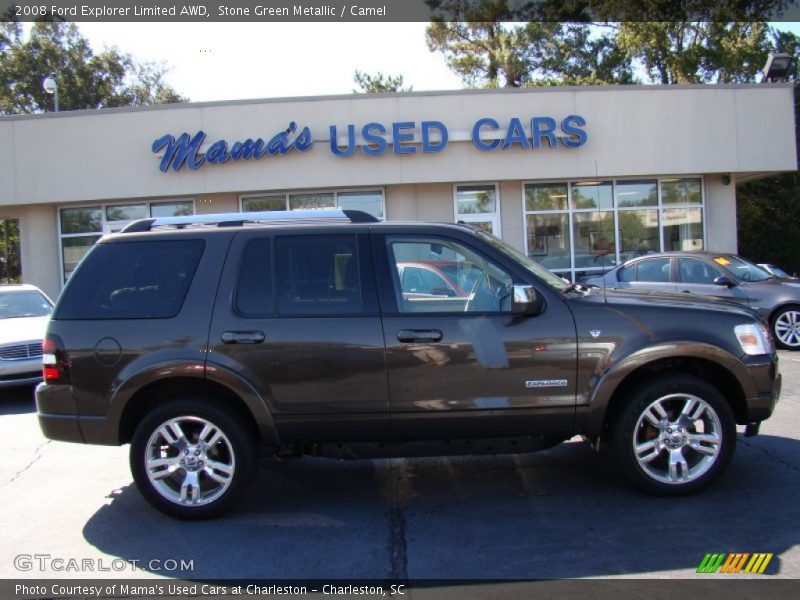 Stone Green Metallic / Camel 2008 Ford Explorer Limited AWD