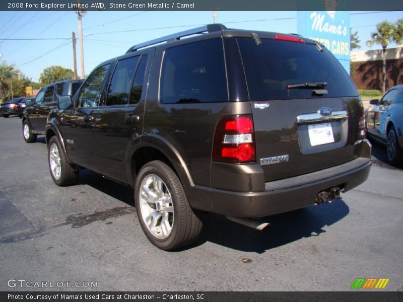 Stone Green Metallic / Camel 2008 Ford Explorer Limited AWD
