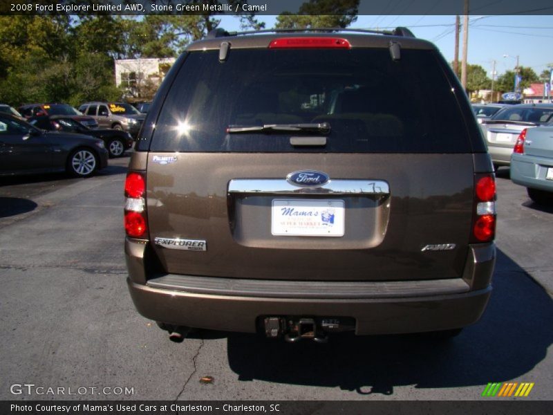 Stone Green Metallic / Camel 2008 Ford Explorer Limited AWD