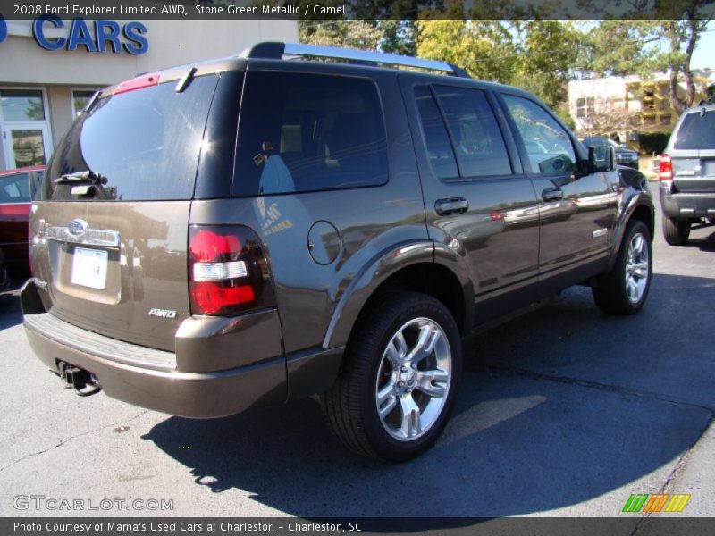 Stone Green Metallic / Camel 2008 Ford Explorer Limited AWD