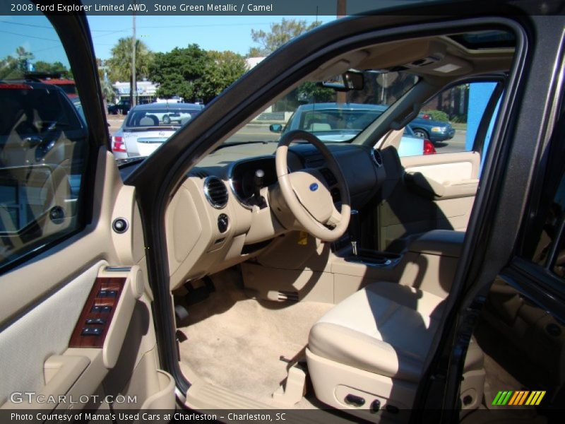 Stone Green Metallic / Camel 2008 Ford Explorer Limited AWD
