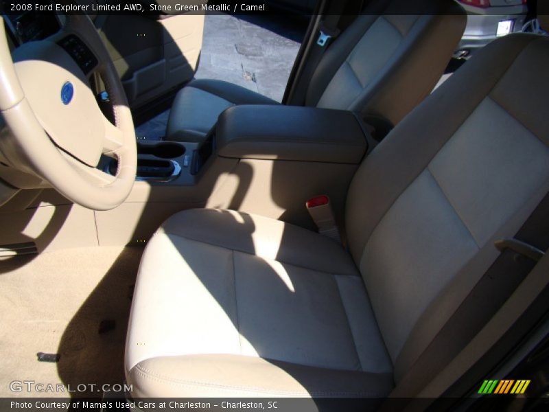 Stone Green Metallic / Camel 2008 Ford Explorer Limited AWD