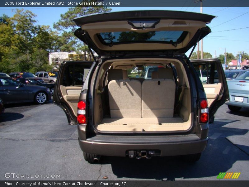Stone Green Metallic / Camel 2008 Ford Explorer Limited AWD