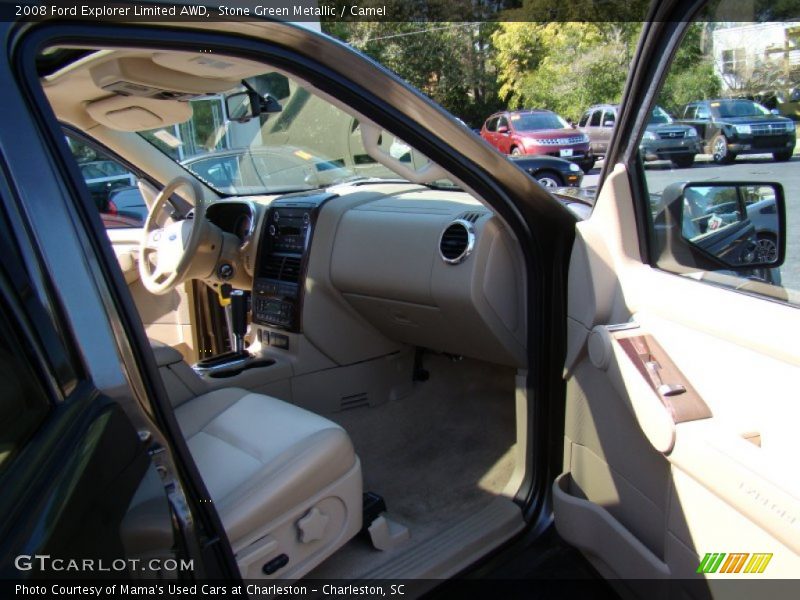 Stone Green Metallic / Camel 2008 Ford Explorer Limited AWD