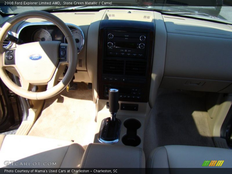 Stone Green Metallic / Camel 2008 Ford Explorer Limited AWD