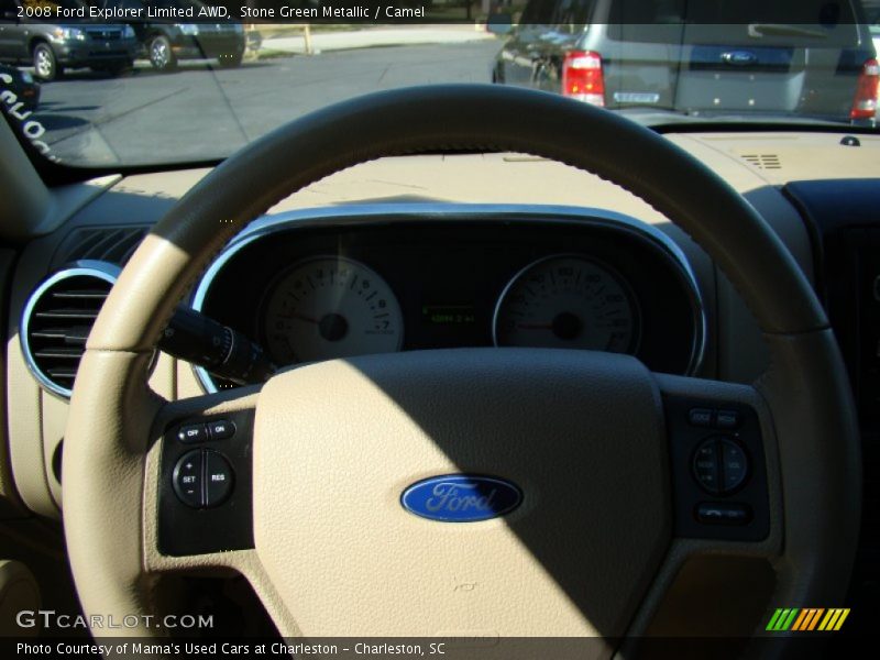 Stone Green Metallic / Camel 2008 Ford Explorer Limited AWD
