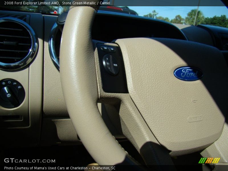 Stone Green Metallic / Camel 2008 Ford Explorer Limited AWD