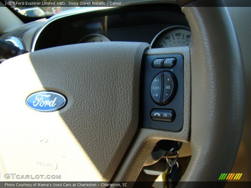 Stone Green Metallic / Camel 2008 Ford Explorer Limited AWD
