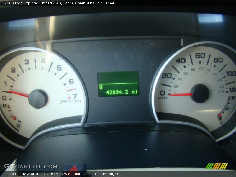 Stone Green Metallic / Camel 2008 Ford Explorer Limited AWD