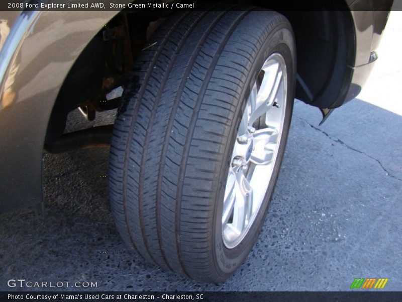 Stone Green Metallic / Camel 2008 Ford Explorer Limited AWD