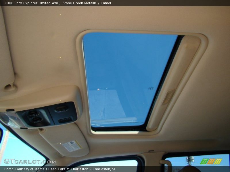 Stone Green Metallic / Camel 2008 Ford Explorer Limited AWD