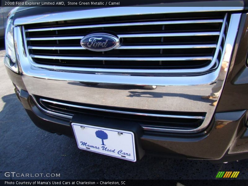 Stone Green Metallic / Camel 2008 Ford Explorer Limited AWD