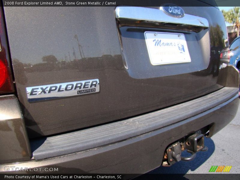 Stone Green Metallic / Camel 2008 Ford Explorer Limited AWD