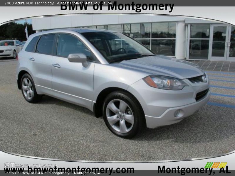 Alabaster Silver Metallic / Taupe 2008 Acura RDX Technology
