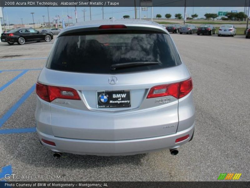 Alabaster Silver Metallic / Taupe 2008 Acura RDX Technology