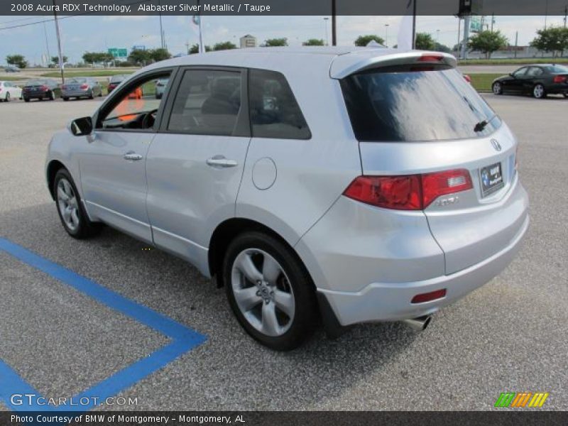 Alabaster Silver Metallic / Taupe 2008 Acura RDX Technology
