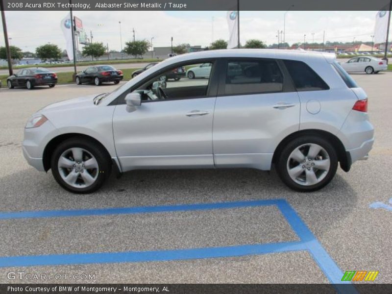 Alabaster Silver Metallic / Taupe 2008 Acura RDX Technology