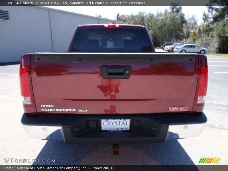 Sonoma Red Metallic / Cocoa/Light Cashmere 2008 GMC Sierra 1500 SLT Crew Cab