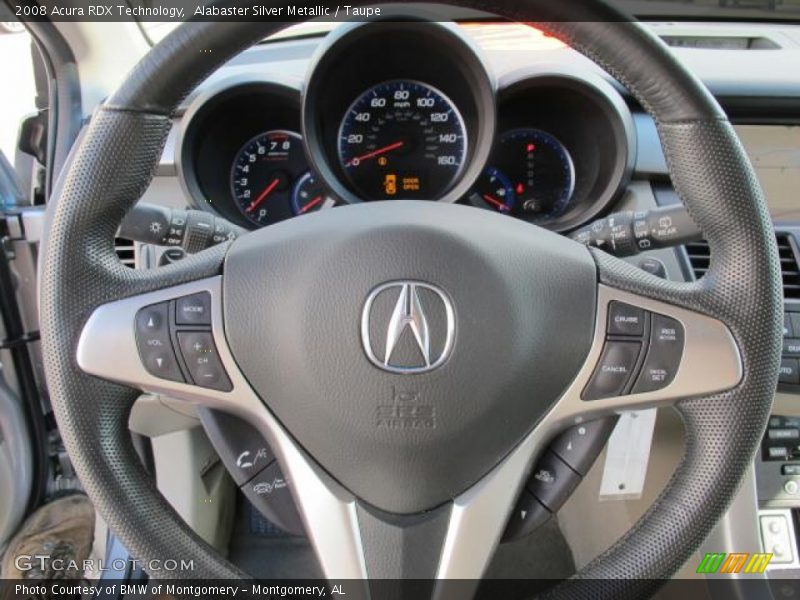 Alabaster Silver Metallic / Taupe 2008 Acura RDX Technology