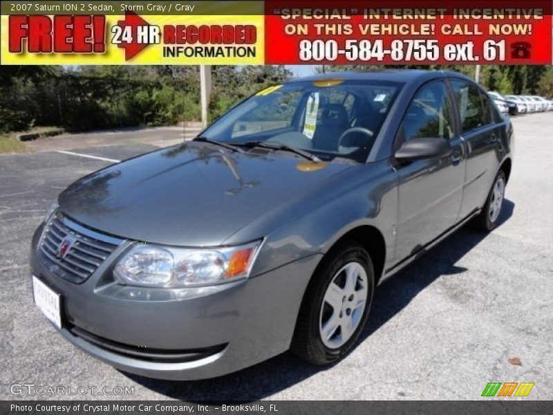 Storm Gray / Gray 2007 Saturn ION 2 Sedan