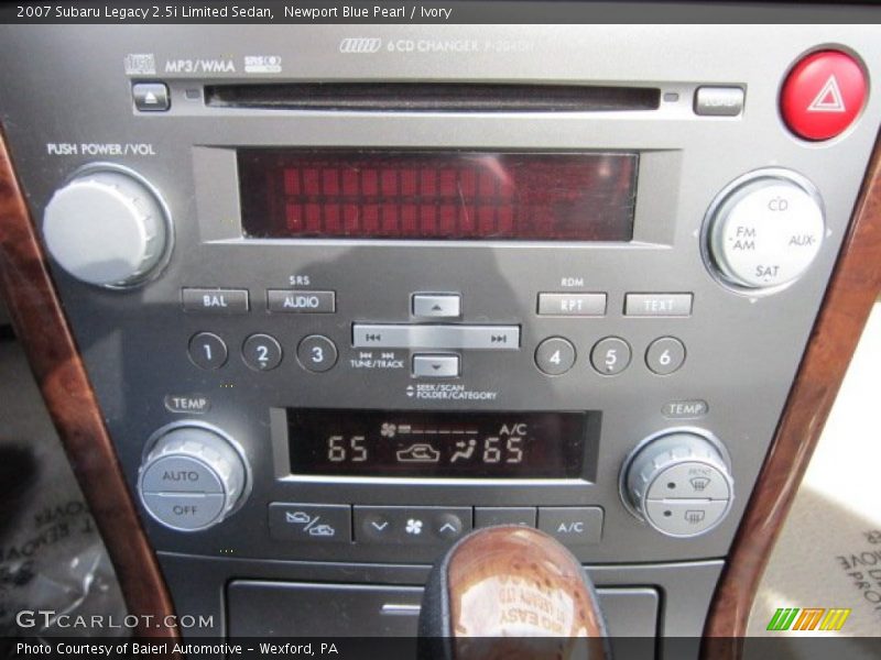 Audio System of 2007 Legacy 2.5i Limited Sedan