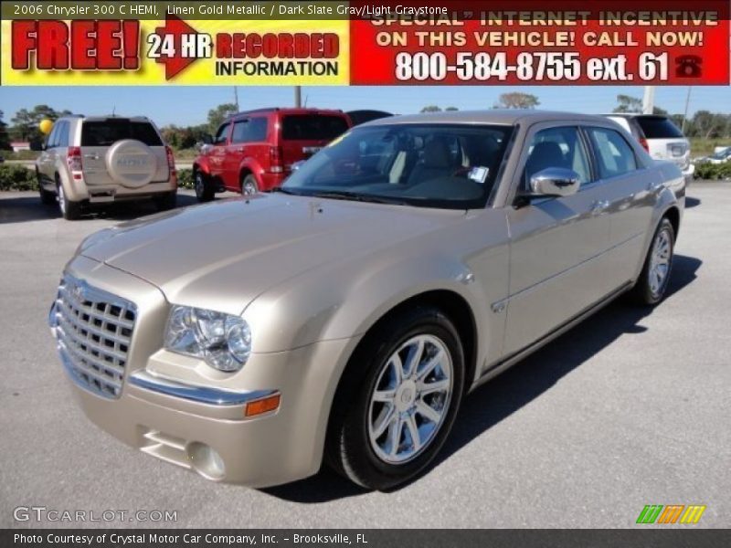 Linen Gold Metallic / Dark Slate Gray/Light Graystone 2006 Chrysler 300 C HEMI