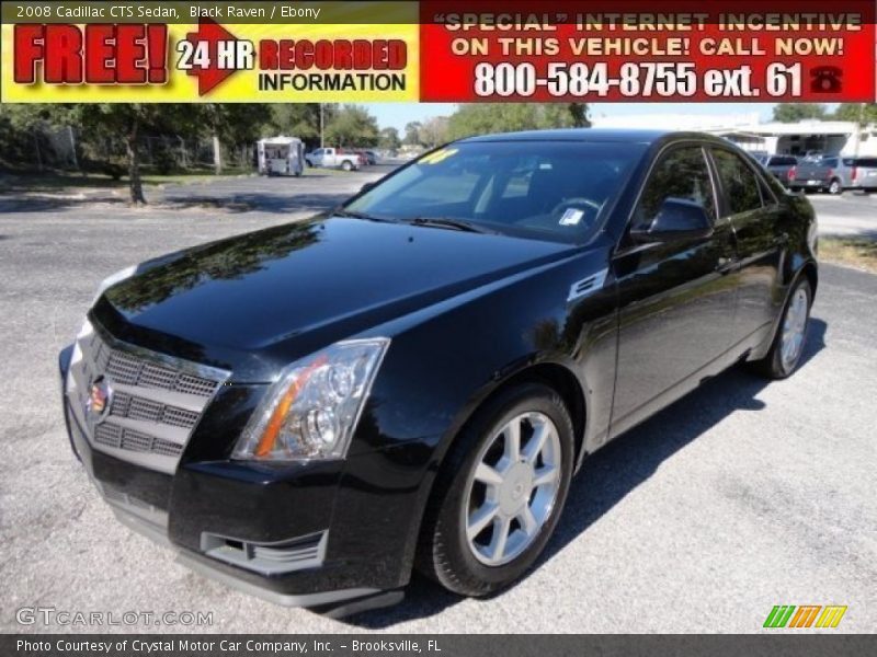 Black Raven / Ebony 2008 Cadillac CTS Sedan