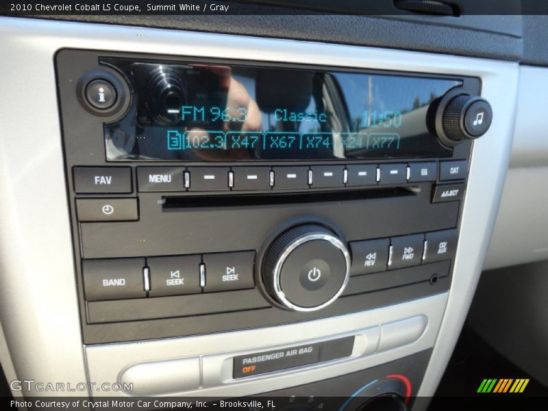 Audio System of 2010 Cobalt LS Coupe