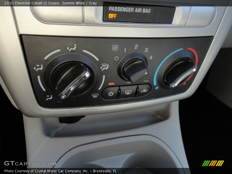 Controls of 2010 Cobalt LS Coupe