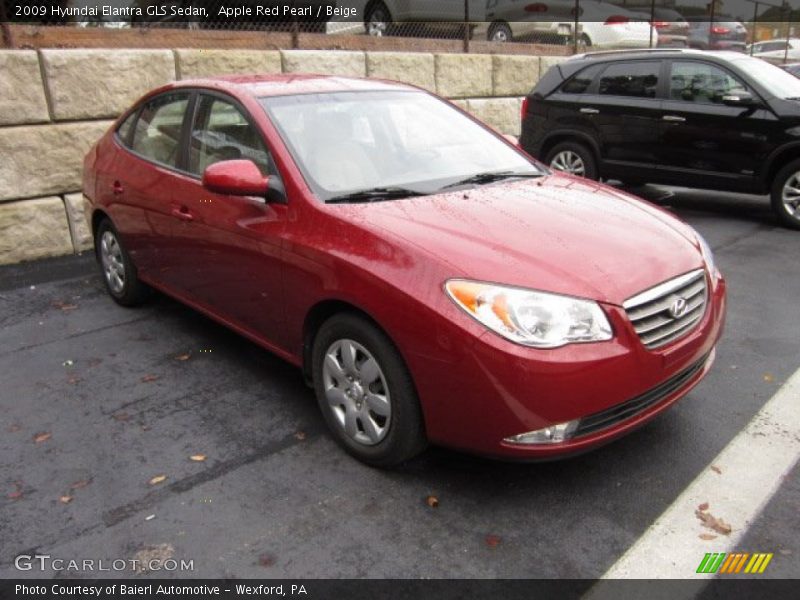 Apple Red Pearl / Beige 2009 Hyundai Elantra GLS Sedan