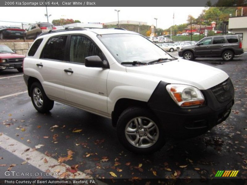 Clear White / Black 2006 Kia Sportage LX V6 4x4