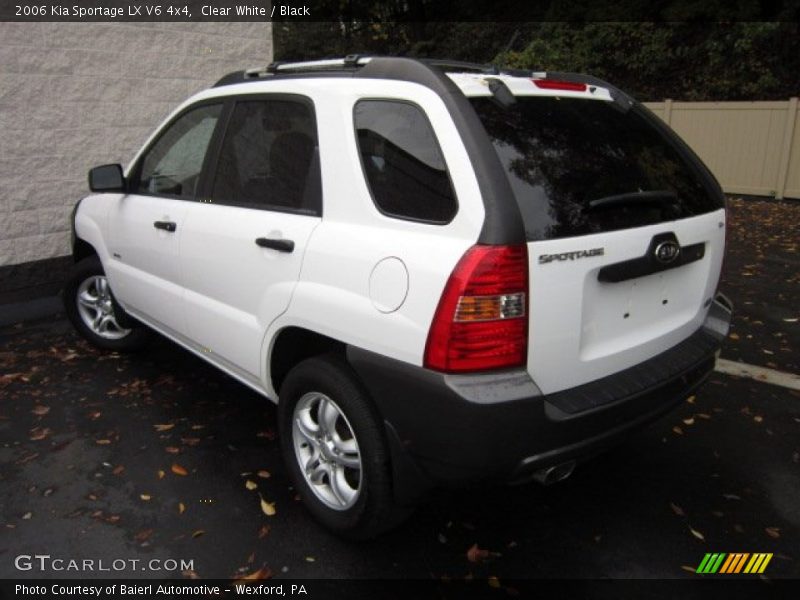 Clear White / Black 2006 Kia Sportage LX V6 4x4