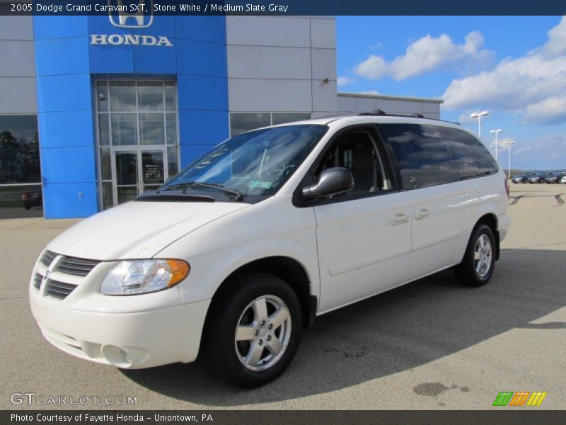 Stone White / Medium Slate Gray 2005 Dodge Grand Caravan SXT