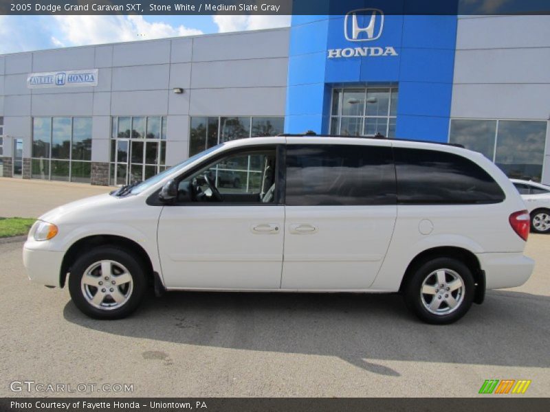 Stone White / Medium Slate Gray 2005 Dodge Grand Caravan SXT