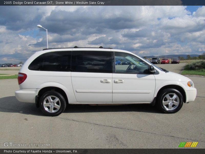 Stone White / Medium Slate Gray 2005 Dodge Grand Caravan SXT