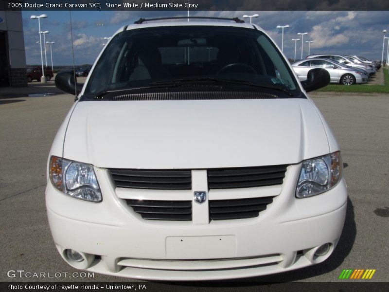 Stone White / Medium Slate Gray 2005 Dodge Grand Caravan SXT