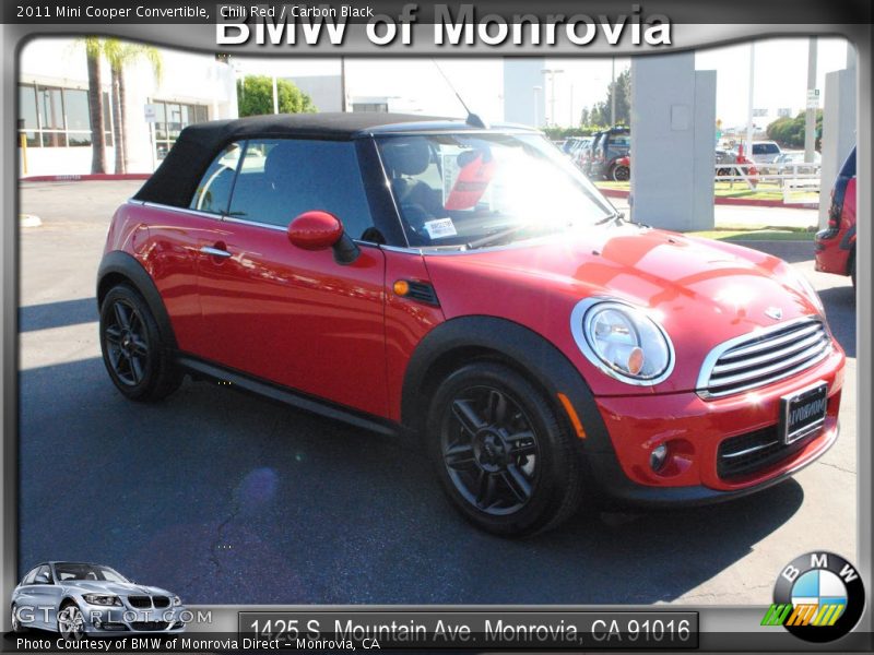 Chili Red / Carbon Black 2011 Mini Cooper Convertible