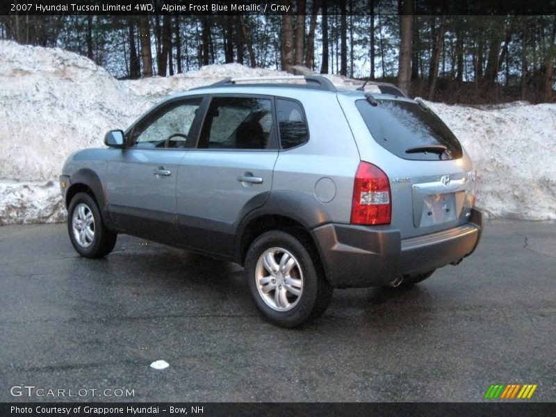 Alpine Frost Blue Metallic / Gray 2007 Hyundai Tucson Limited 4WD