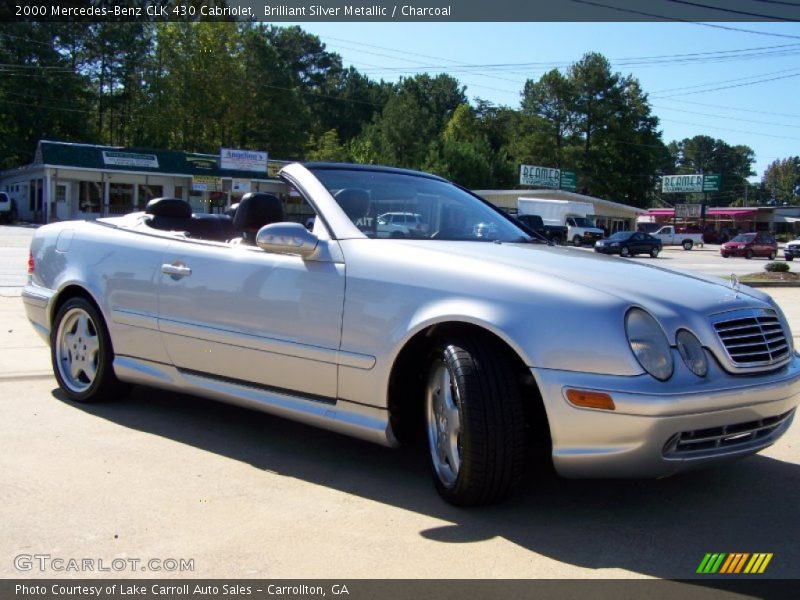 Brilliant Silver Metallic / Charcoal 2000 Mercedes-Benz CLK 430 Cabriolet