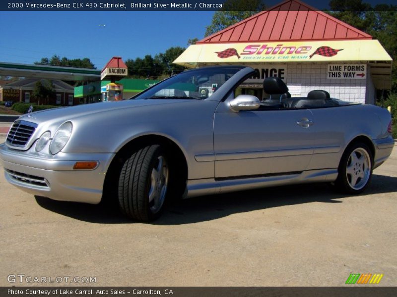 Brilliant Silver Metallic / Charcoal 2000 Mercedes-Benz CLK 430 Cabriolet