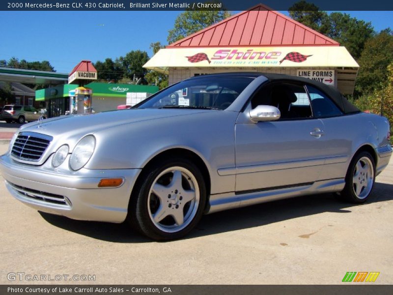 Brilliant Silver Metallic / Charcoal 2000 Mercedes-Benz CLK 430 Cabriolet