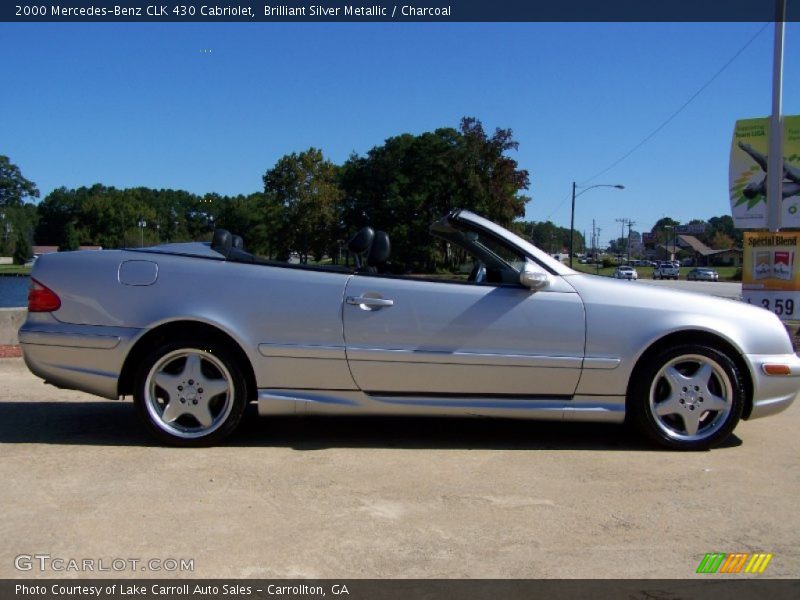 Brilliant Silver Metallic / Charcoal 2000 Mercedes-Benz CLK 430 Cabriolet