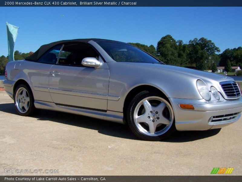 Brilliant Silver Metallic / Charcoal 2000 Mercedes-Benz CLK 430 Cabriolet