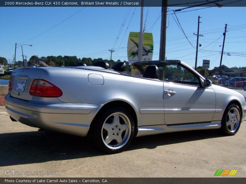 Brilliant Silver Metallic / Charcoal 2000 Mercedes-Benz CLK 430 Cabriolet