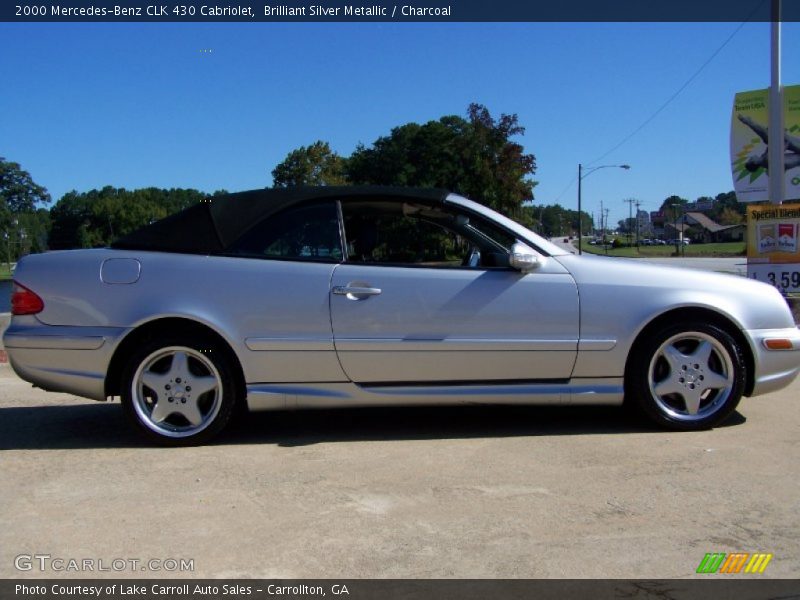 Brilliant Silver Metallic / Charcoal 2000 Mercedes-Benz CLK 430 Cabriolet
