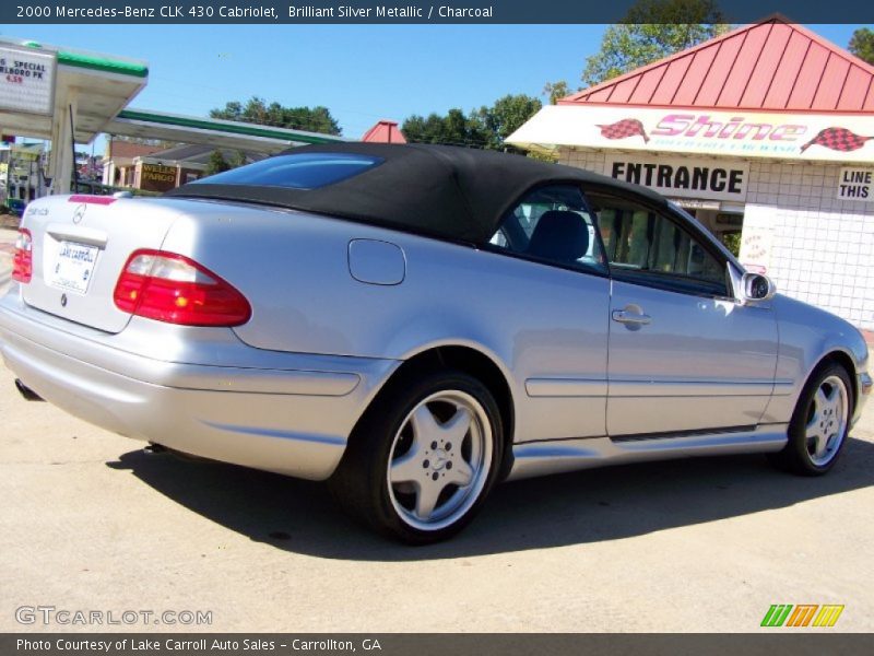 Brilliant Silver Metallic / Charcoal 2000 Mercedes-Benz CLK 430 Cabriolet