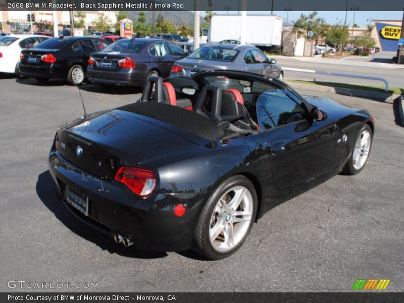 Black Sapphire Metallic / Imola Red 2008 BMW M Roadster