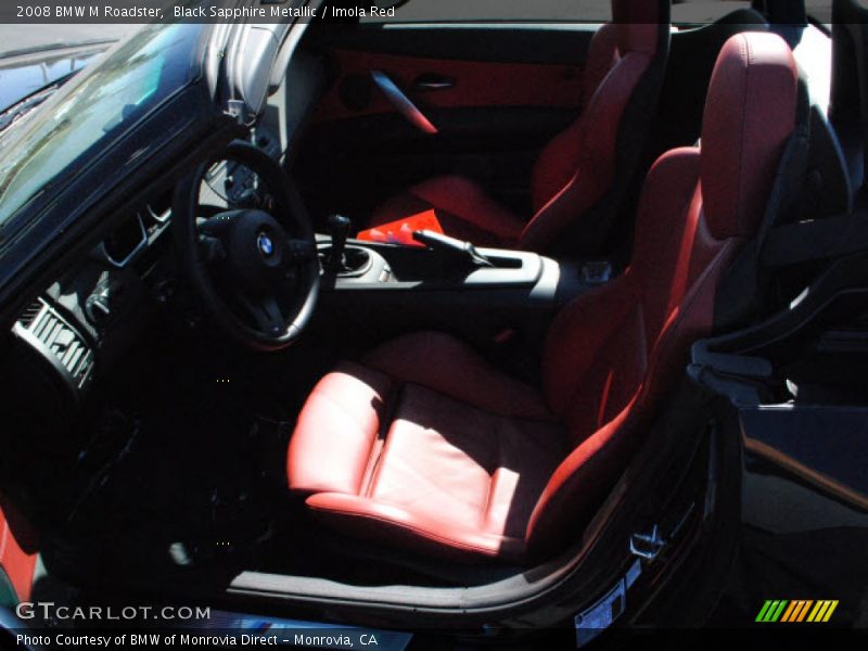 Black Sapphire Metallic / Imola Red 2008 BMW M Roadster